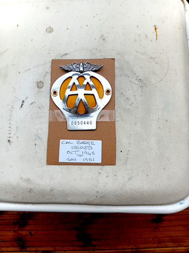 Vintage car badge a dome - vintage,