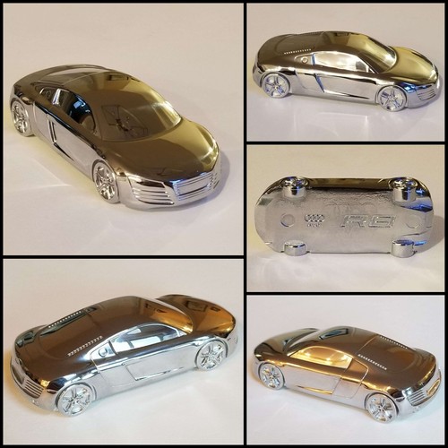 Vintage audi chrome metal - vintage,